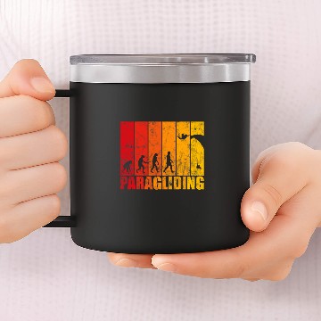 Discover Paraglider skydiving evolution paramotor retro design Zip 14oz Stainless Steel Tumblers