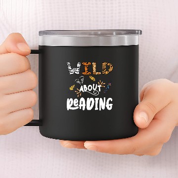 Discover Wild About Reading Reader Lover Animals giraffe leopard Baseball Tees 14oz Stainless Steel Tumblers