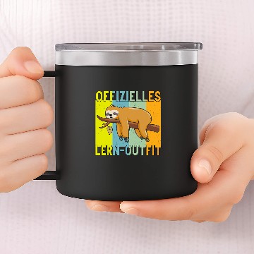 Discover Student Lazy School Learning Lounge Sloth 14oz Stainless Steel Tumblers
