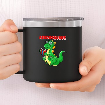 Discover Cool Readosaurus Funny Dinosaur Reading Book Lover Gift 2 Baseball Tees 14oz Stainless Steel Tumblers