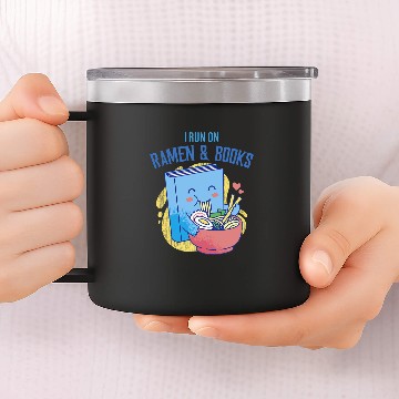 Discover I Run On Ramen Books Books 14oz Stainless Steel Tumblers