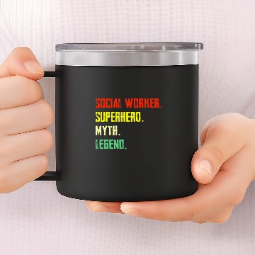 Discover Social Worker Superhero Myth Legend Social Worker Baseball Tees 14oz Stainless Steel Tumblers