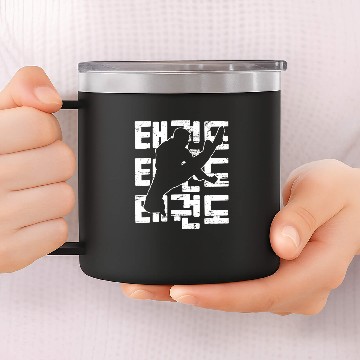 Discover Taekwondo Korean Martial Arts Silhouette for practitioner Baseball Tees 14oz Stainless Steel Tumblers