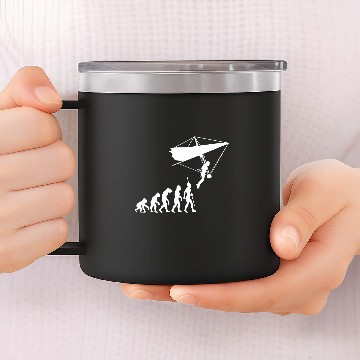Discover Hang Glider Pilot Sky Gliding Airsport Soaring Evolution 3 14oz Stainless Steel Tumblers