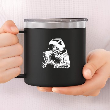 Discover Welder Skull Metal Worker Welding 7 Baseball Tees 14oz Stainless Steel Tumblers