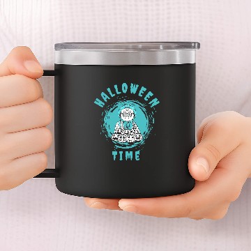 Discover Halloween Time Creepy Freaky Robot Computer Scientist Nerd Coder Baseball Tees 14oz Stainless Steel Tumblers