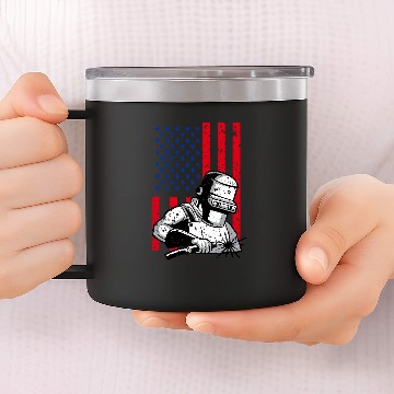 Discover Metal Worker Welder Welding Baseball Tees 14oz Stainless Steel Tumblers