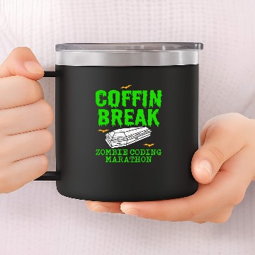 Discover Halloween Programmer Coder Software Web Developer Coding 3 Zip 14oz Stainless Steel Tumblers
