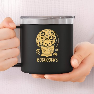 Discover Book Lover Halloween Funny Reading 14oz Stainless Steel Tumblers Bookworm Reader 14oz Stainless Steel Tumblers