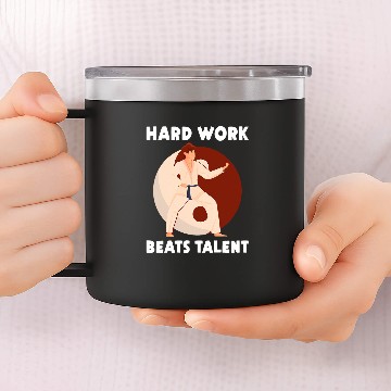 Discover Taekwondo Hard Work Beats Talent Karate Balance Baseball Tees 14oz Stainless Steel Tumblers