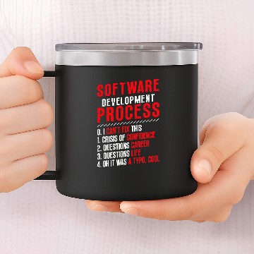 Discover Software Development Process Programming Baseball Tees 14oz Stainless Steel Tumblers