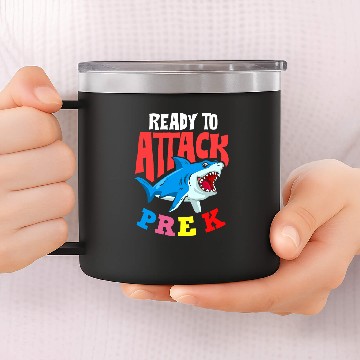 Discover Ready To Attack Pre K Student Teaching Pre K Teacher Baseball Tees 14oz Stainless Steel Tumblers
