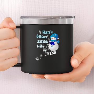 Discover Book Lover Snowflakes Pattern Snowy Reader Snowmen Baseball Tees 14oz Stainless Steel Tumblers