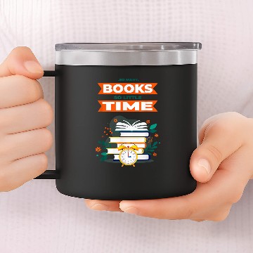Discover Book Lover saying So Little Time for Reader Bookworm Baseball Tees 14oz Stainless Steel Tumblers
