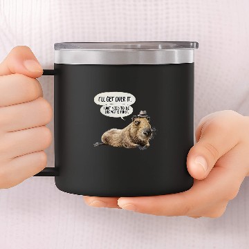 Discover capybaras Ill Get Over It I Just Need To Be Dramatic First Baseball Tees 14oz Stainless Steel Tumblers