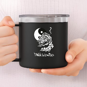 Discover Taekwondo yin yang tiger 14oz Stainless Steel Tumblers