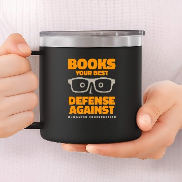 Discover Book Nerd Funny Book Lovers Saying 14oz Stainless Steel Tumblers