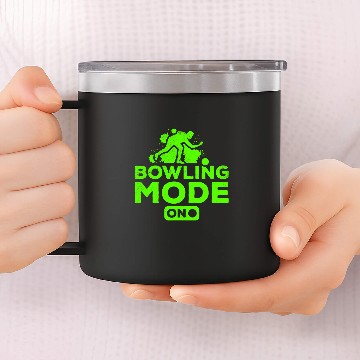 Discover Bowling Mode On Bowling Silhouette Bowling Player Bowlers Baseball Tees 14oz Stainless Steel Tumblers