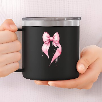 Discover Coquette Pink Bow Dainty Aesthetic Zip 14oz Stainless Steel Tumblers