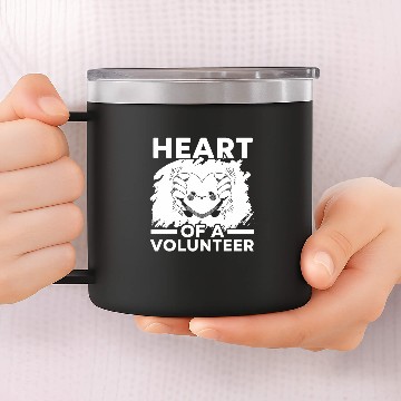 Discover Volunteering Work Helping Hand Volunteer Worker 3 Zip 14oz Stainless Steel Tumblers