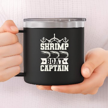 Discover Shrimp Boat Captain Shrimp Seafood Shellfish Baseball Tees 14oz Stainless Steel Tumblers