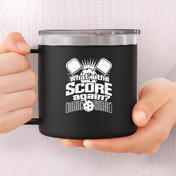 Discover Funny Pickleball Player Whats The Score Again 14oz Stainless Steel Tumblers