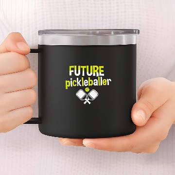 Discover Future Pickleball Player Clothes Kids Boys Pickleball Baseball Tees 14oz Stainless Steel Tumblers