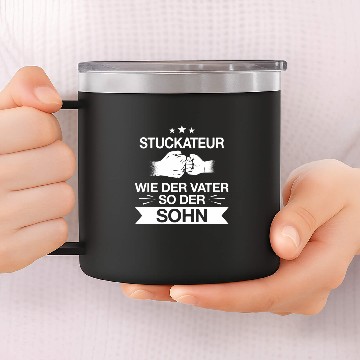 Discover Stuckateur Construction Worker Profession Father Son Saying Gift Idea 14oz Stainless Steel Tumblers