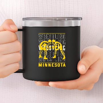 Discover Wrestling Minnesota Baseball Tees 14oz Stainless Steel Tumblers