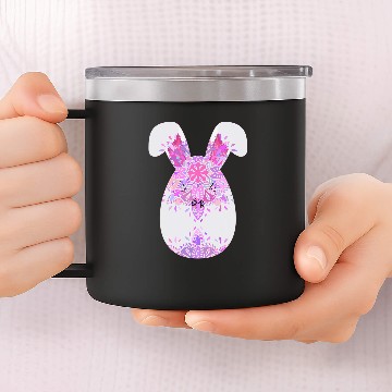 Discover Easter mandala cute bunny ears egg Yoga rabbit Baseball Tees 14oz Stainless Steel Tumblers