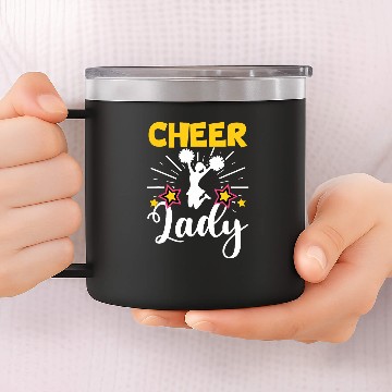 Discover Cheerleader Cheerleading Cheer Lady Baseball Tees 14oz Stainless Steel Tumblers