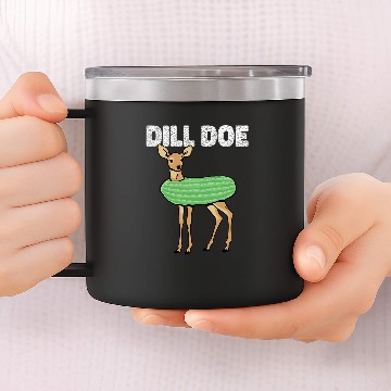 Discover Dill Doe Deer Redneck Pickle Animal Hunter Lover Pickles Baseball Tees 14oz Stainless Steel Tumblers