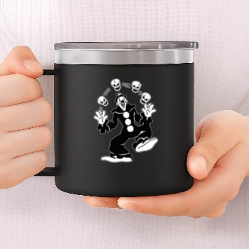 Discover Koko the Clown Juggling Skulls 14oz Stainless Steel Tumblers