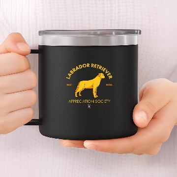 Discover Labrador Retriever Appreciation Society Yellow Lab Baseball Tees 14oz Stainless Steel Tumblers