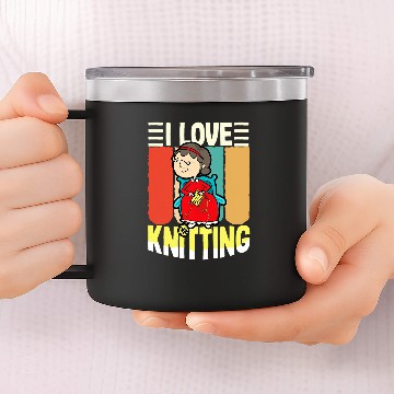Discover I Love Knitting Wool Craft 14oz Stainless Steel Tumblers