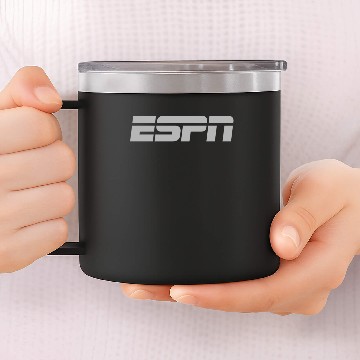 Discover Espn Silver Logo V1 14oz Stainless Steel Tumblers