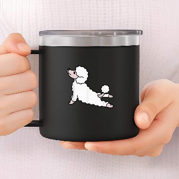 Discover Poodle Yoga Funny Dog Baseball Tees 14oz Stainless Steel Tumblers