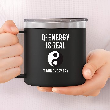 Discover Chi Energy Real Train Everyday Qigong Tai Chi Design 14oz Stainless Steel Tumblers