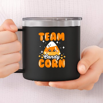 Discover Halloween Team Candy Corn Funny Candy Corn 14oz Stainless Steel Tumblers