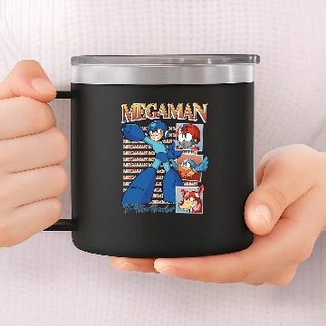 Discover Mega Man The Blue Bomber Gaming 14oz Stainless Steel Tumblers
