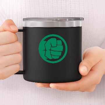 Discover Marvel Hulk Smash Green Fist Icon Tonal Logo Graphic 14oz Stainless Steel Tumblers Pullover 14oz Stainless Steel Tumblers, Gift For Fan
