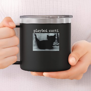 Discover Playboi Carti Cat Kitty Kitten 14oz Stainless Steel Tumblers Merch