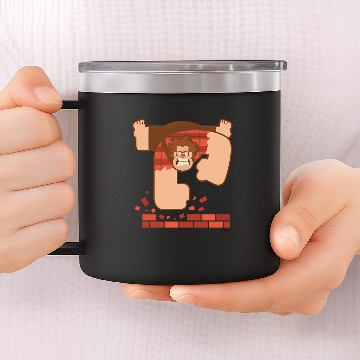 Discover Wreck it Ralph Pounding Bricks 14oz Stainless Steel Tumblers
