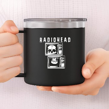 Discover White Skull TV Radiohead Baseball Tees 14oz Stainless Steel Tumblers