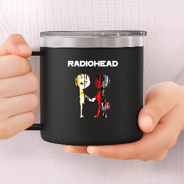 Discover Shake hands in White Radiohead 14oz Stainless Steel Tumblers