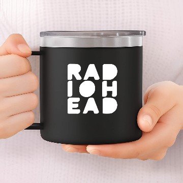 Discover Simple White Bold Text Radiohead Baseball Tees 14oz Stainless Steel Tumblers