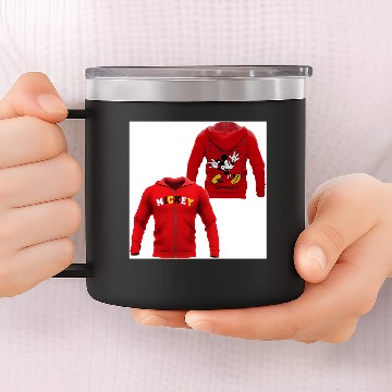 Discover Red zip-up Mickey Mouse Paris 14oz Stainless Steel Tumblers