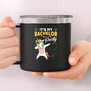 Discover It's My Bachelor Party Unicorn 14oz Stainless Steel Tumblers