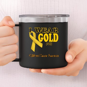 Discover Childhood Cancer Awareness 14oz Stainless Steel Tumblers