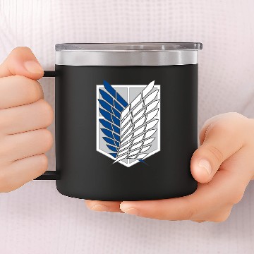Discover Attack on Titans Recon Corps Logo 14oz Stainless Steel Tumblers